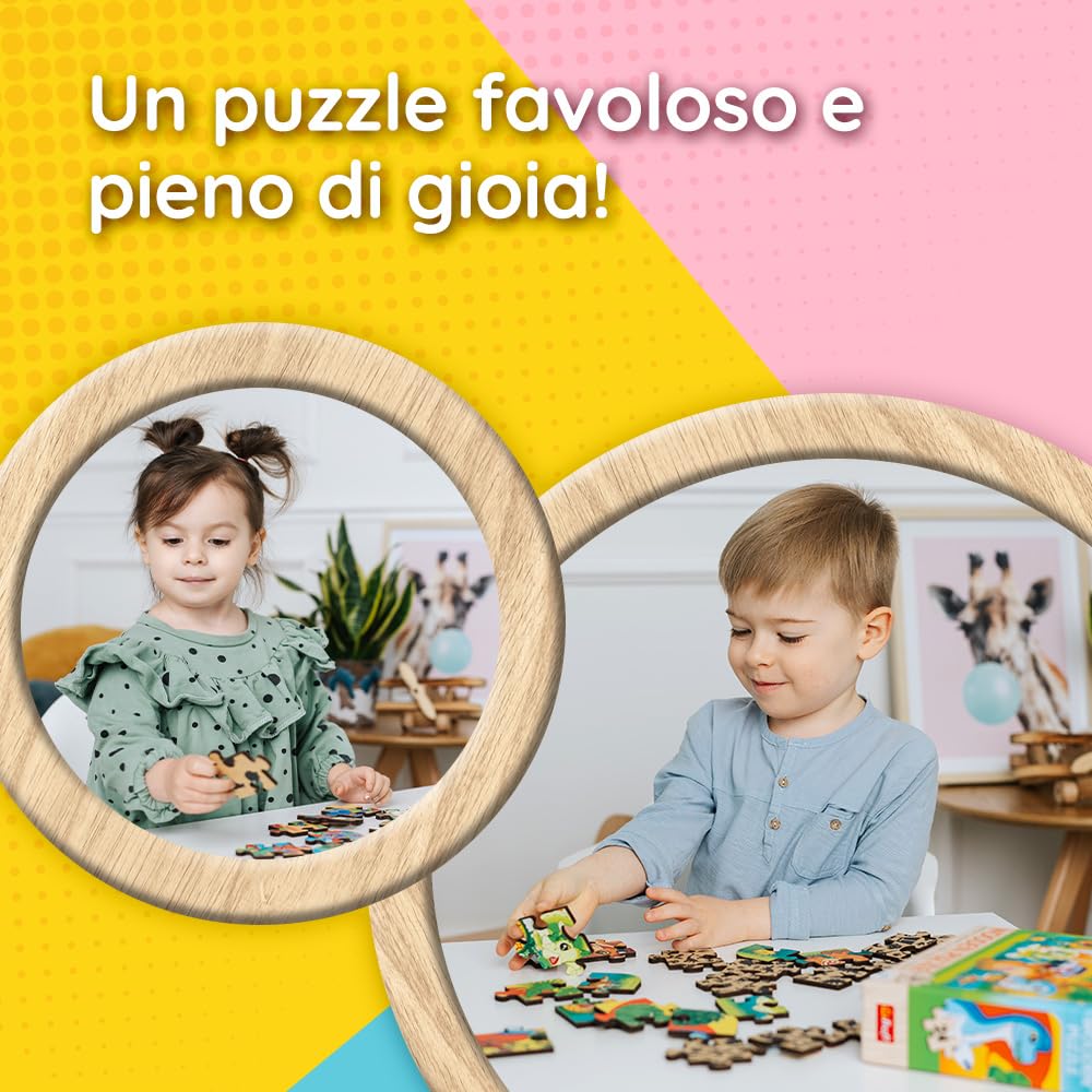 Trefl - Puzzle in Legno: Bing, Scopri Bing - 24 Pezzi, Wooden Puzzle, Bordi Arrotondati, Motivo Decorativo sul Retro, per Bambini dai 3 anni