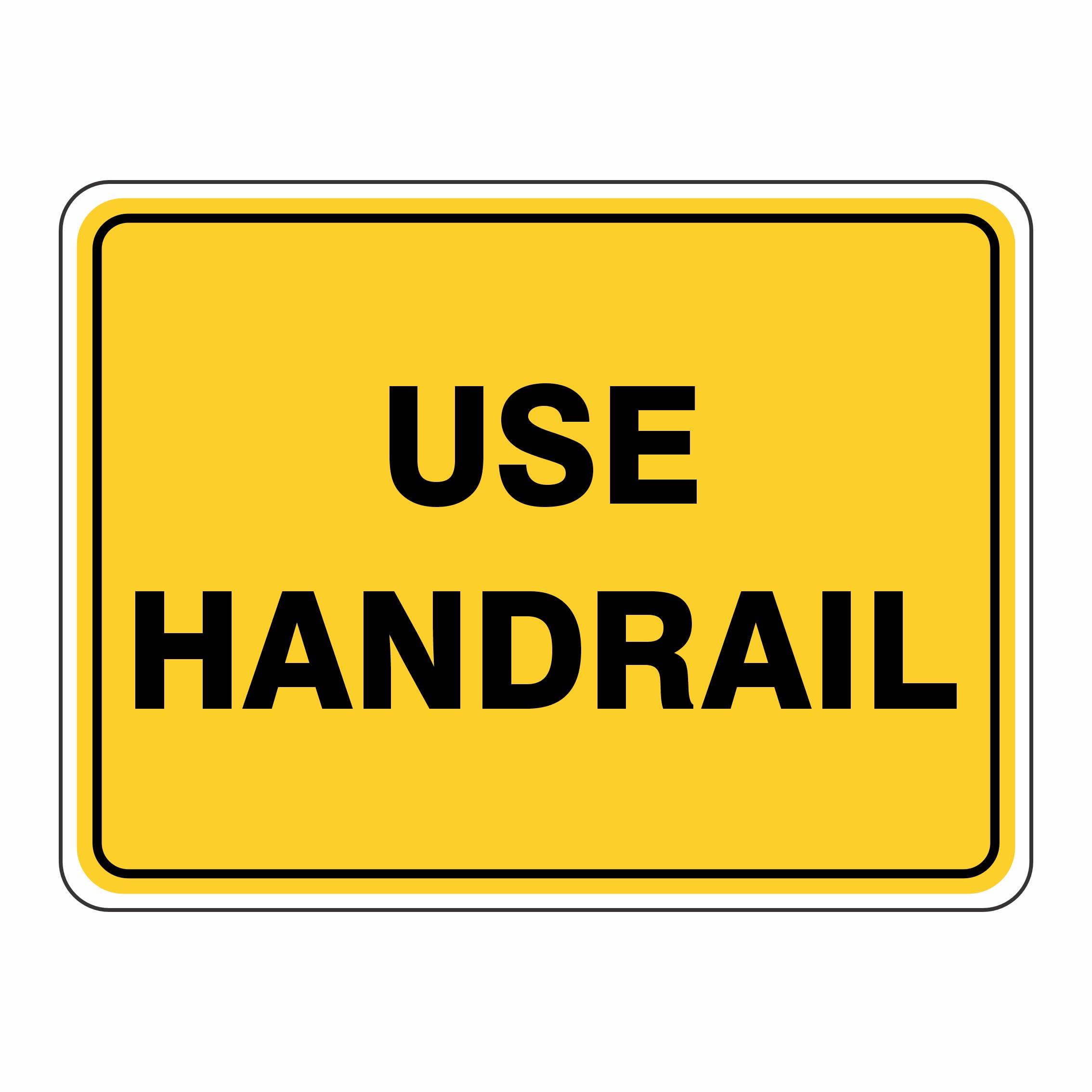 Use Handrail Warning Signs Metal Tin Sign 8 x 12 inch for Industrial & Commercial
