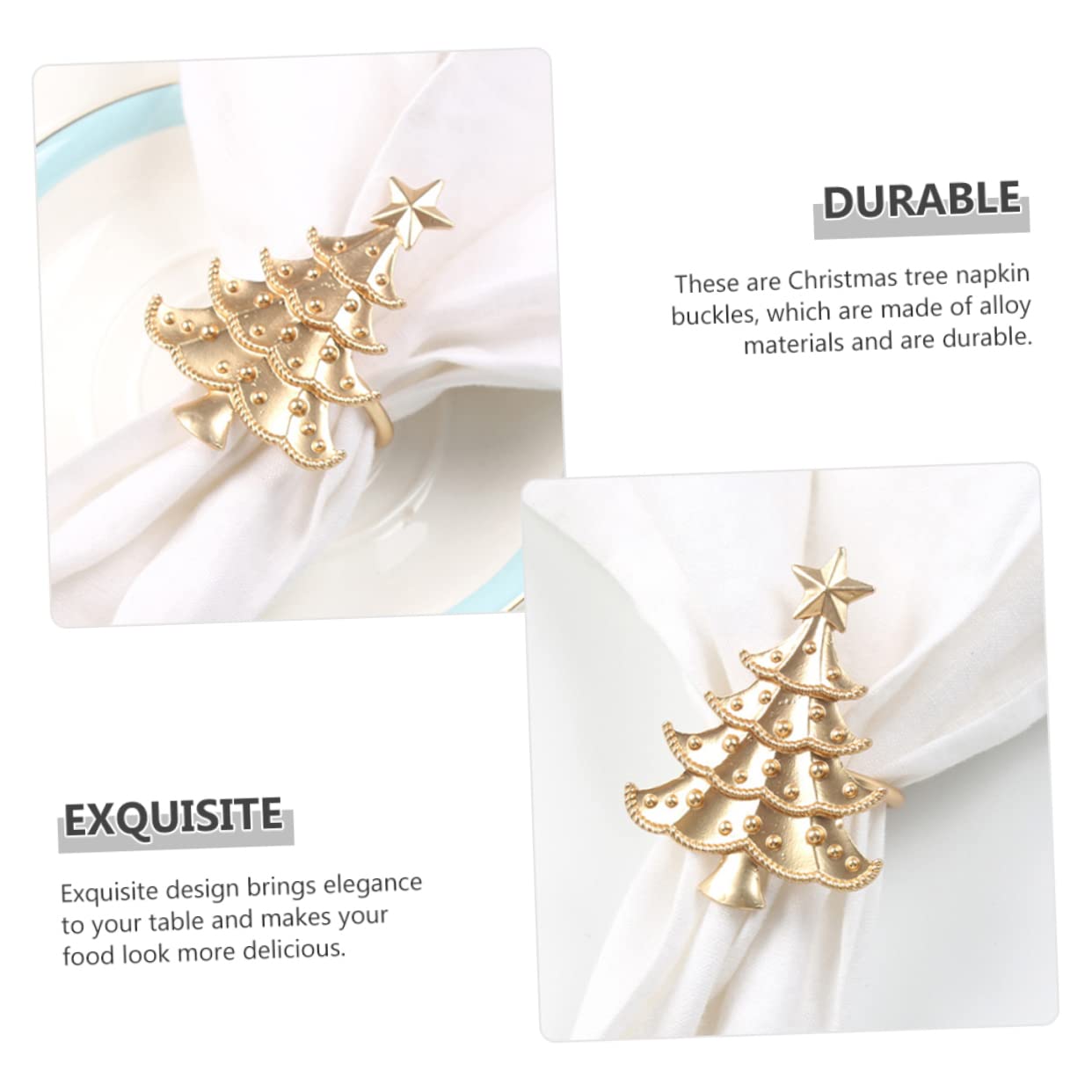 LABRIMP 18stücke Teiliges Weihnachtsbaum Serviettenringe Metall Dekorative Napkin Buckles Für Festliche Tischdekoration Bei Weihnachtsfeiern Hochzeiten Und Familienfeiern