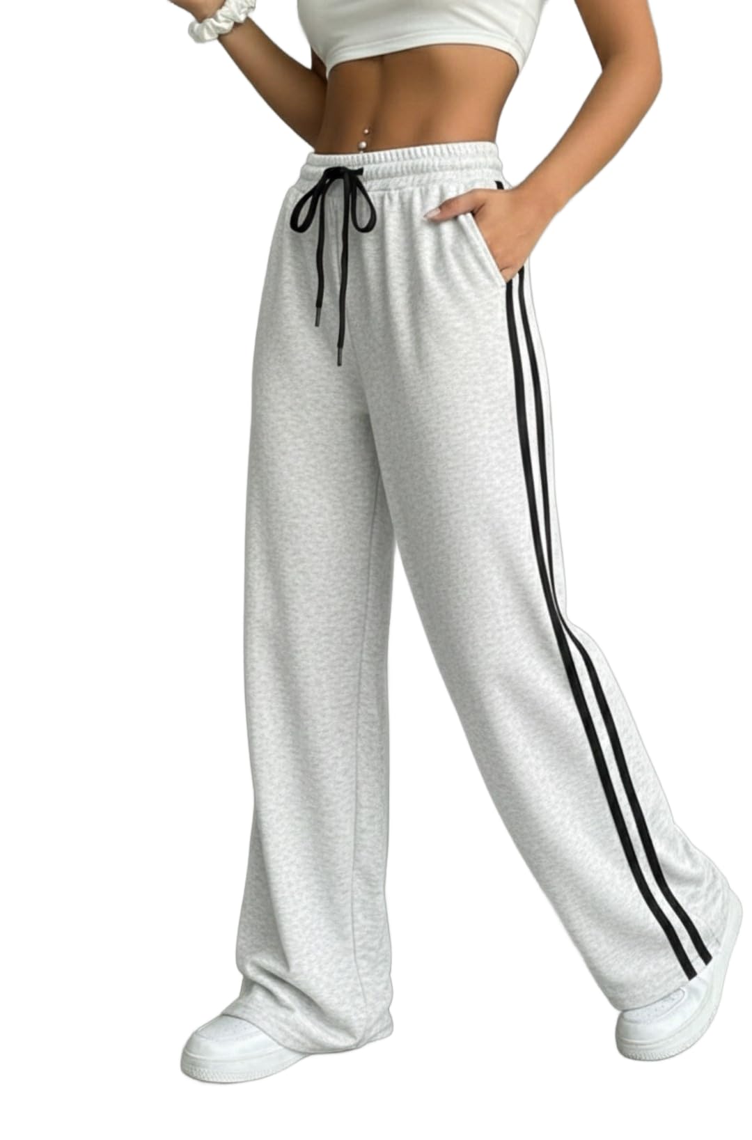 dockstreet Track Pant for Women || Baggy Fit || Track Pants || Full Elastic Jogger Track Pant ||-picture-48