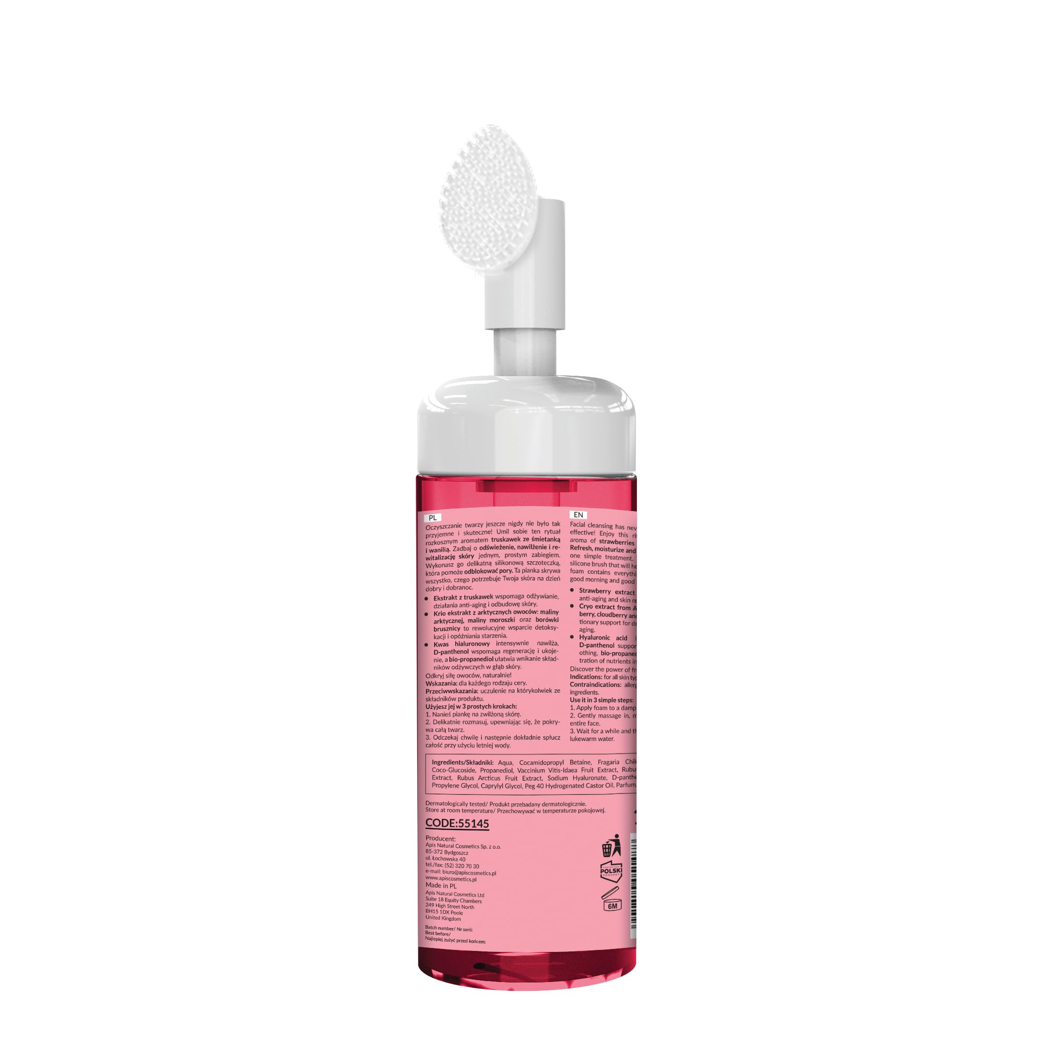 Apis Natural Cosmetics Uk Apis Home Terapis Strawberry Facial Cleansing Foam | 150Ml