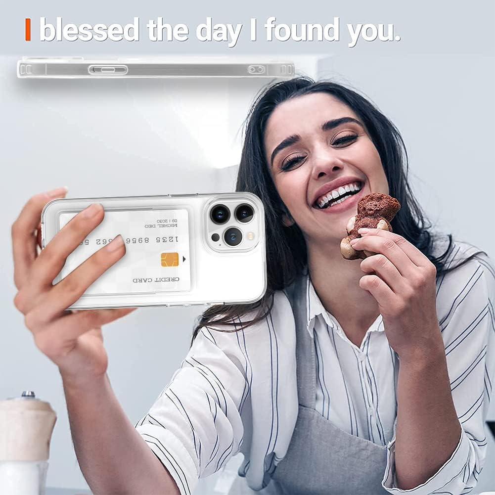 Gukalong Wallet Case for iPhone 15 Pro Max Heavy Duty Protection Anti-Yellowing Clear Case with Credit Card Holder ID Card Slot Shockproof Anti-Scratch Phone Cover for iPhone 15 Pro Max 6.7 Inch - Image 3