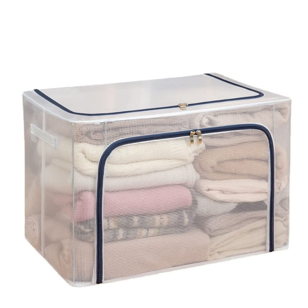 Grande Capacité Sac De Rangement Organisateur Pliable Cadre en Acier Boîte De Rangement Pliable Vêtements Sac Solution Organisateur (A)