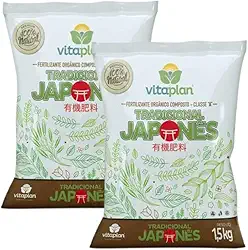 Kit 3kg de Fertilizante Adubo Bokashi Japonês Vitaplan em Saco Tradicional Orgânico para Horta e Jardim - Nutriplan