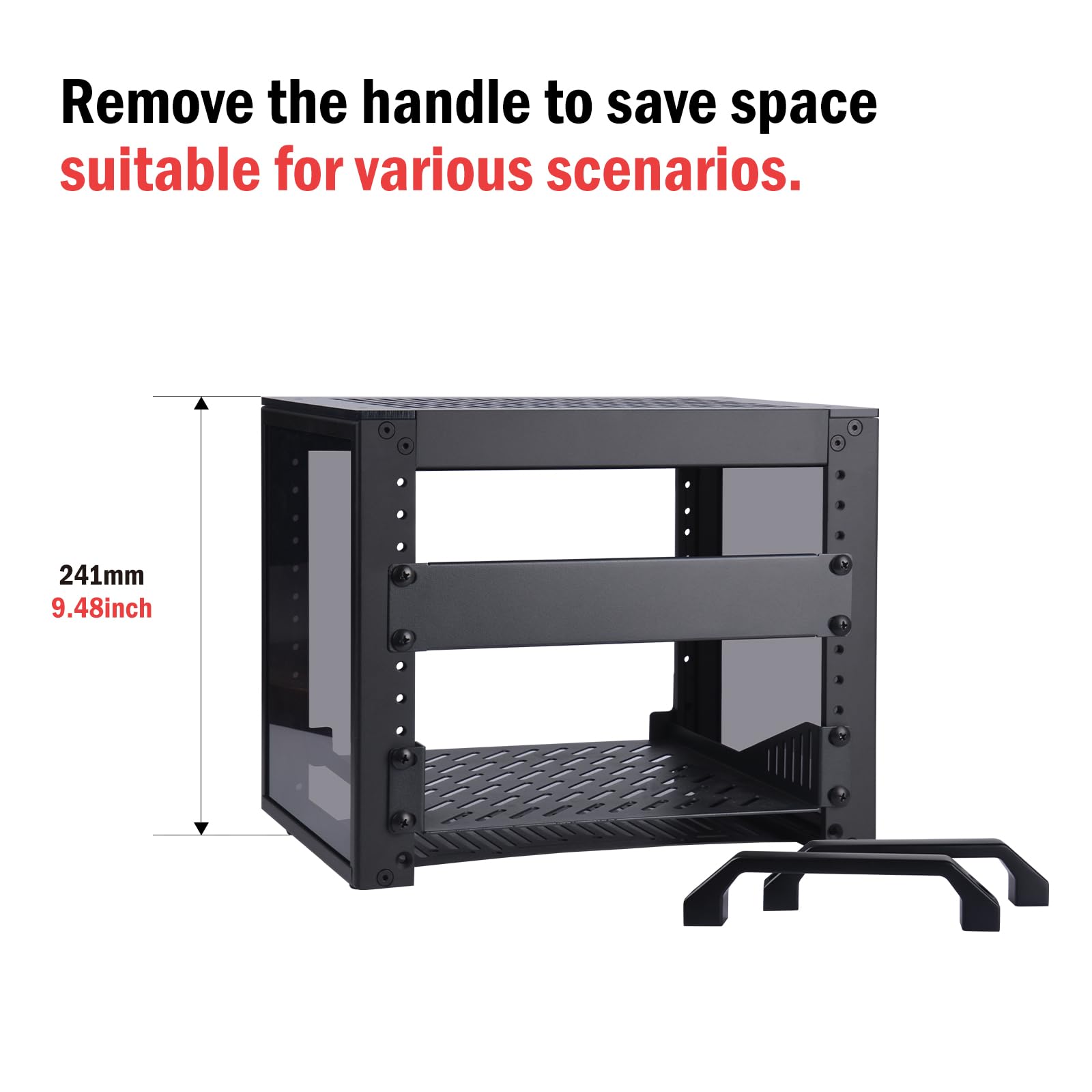 GeeekPi 4U serverbehuizing, 10 inch netwerkrack voor servers, netwerk