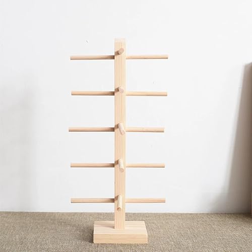 Miniatura 2 de TANG SONG Soporte de exhibición de vidrio de madera maciza Soporte de exhibición de gafas de sol Estante de exhibición de vidrio de madera doble