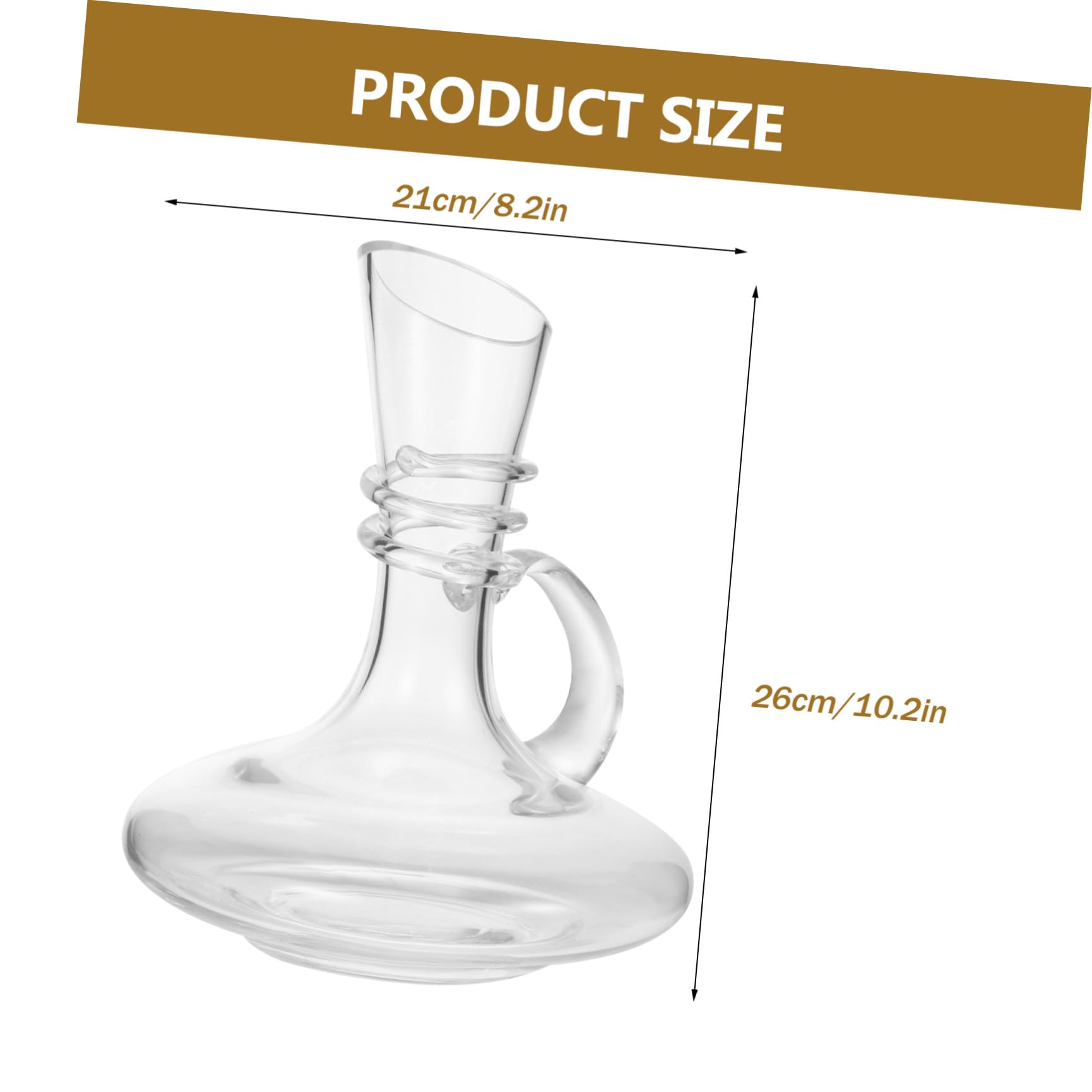Alipis Carafe à Vin Stable et Facile à Nettoyer 1600 Ml Bec Incliné en Verre pour Décantation Rapide pour Amateurs de Vin