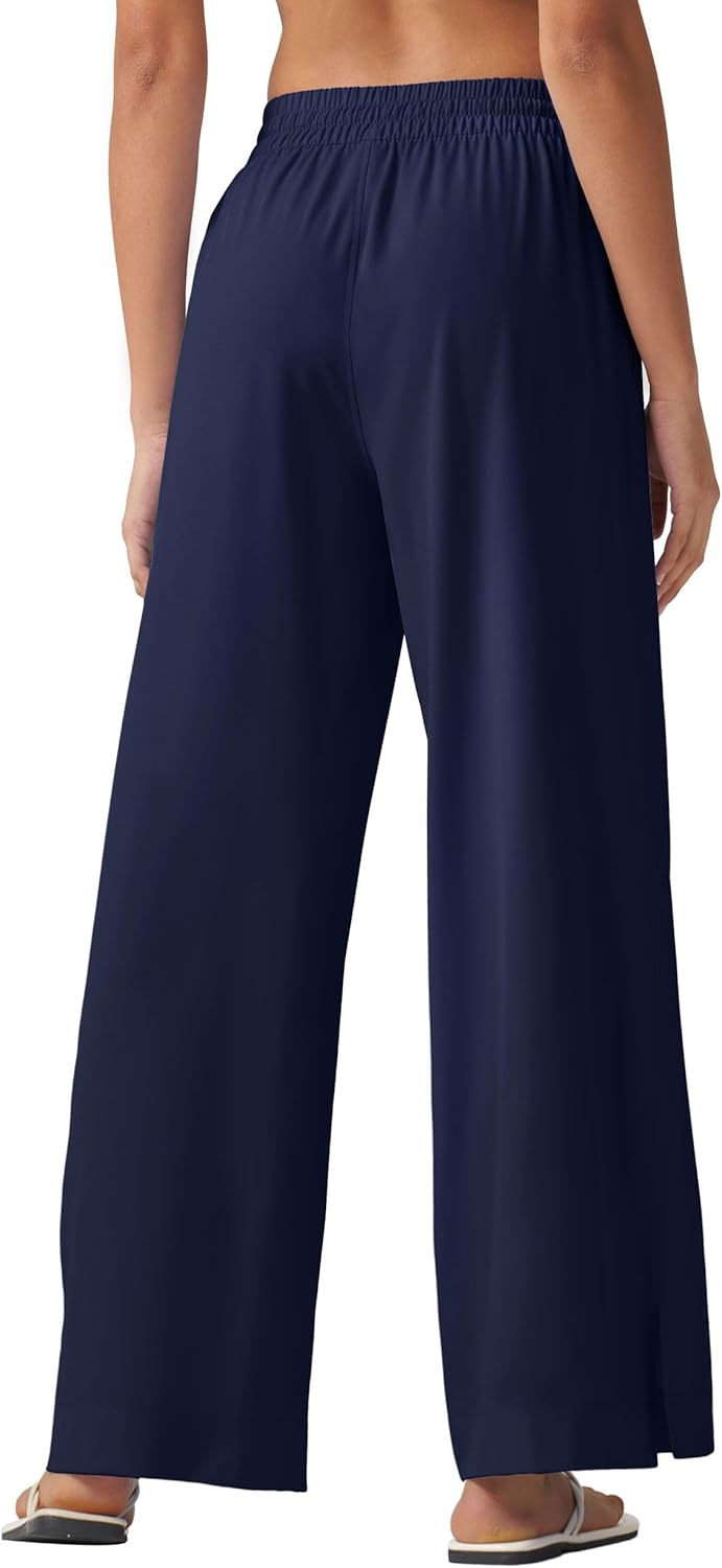 Willit Women's Wide Leg Pants Swim Beach Pants UPF 50+ Lightweight Travel Quick Dry Sun Protective 29" 31" - Image 3
