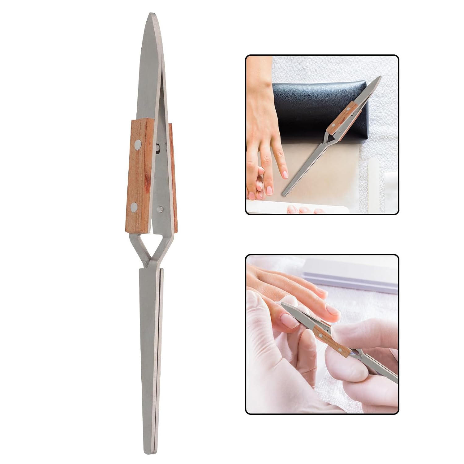 Artibetter Nail Art Pinching Clip and Shaping Tweezer Portable Silver Nail Pinch Tool with Upgraded Spring Return and Sculpting