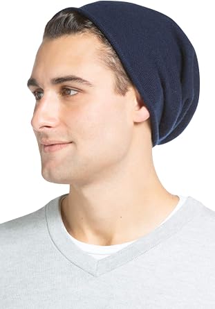 Fishers Finery Mens 100% Pure Cashmere Slouchy Beanie