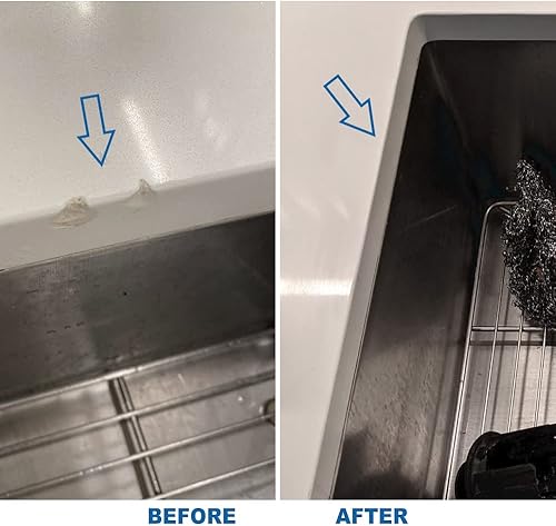 Miniatura 7 de Kit de reparación de virutas de cuarzo para encimera. Kit de reparación de mármol y granito (transparente)  Repara rápidamente astillas y grietas y