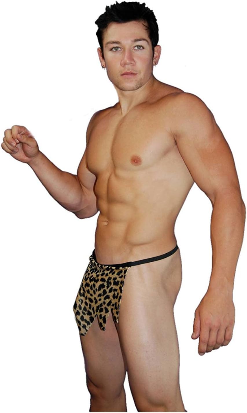 Jungle Man Costume Cheetah Print One-Size Sexy Halloween Costume for Men