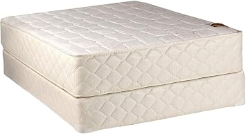 DS USA Grandeur Deluxe Double-Sided Gentle Firm Twin Mattress and Box Spring Set with Bed Frame Included - Orthopedic Type, Spine Support, Luxury Height, Long Lasting Comfort
