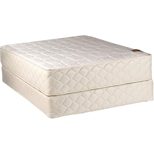 DS USA Grandeur Deluxe 2-Sided Gentle Firm Mattress and Box Spring Set with Mattress Protector Included - Orthopedic, Fully Assembled, Longlasting (Queen 60"x80"x12")