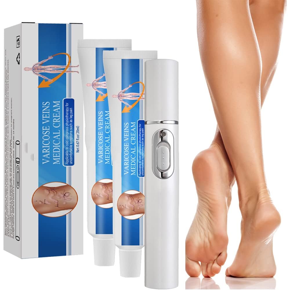 sjfscqr Vericose Veins Treatment Blue Light Lazer Treatment Pen,Spider Vein Treatment for Legs,Varicose Veins Blue Light Therapy Set