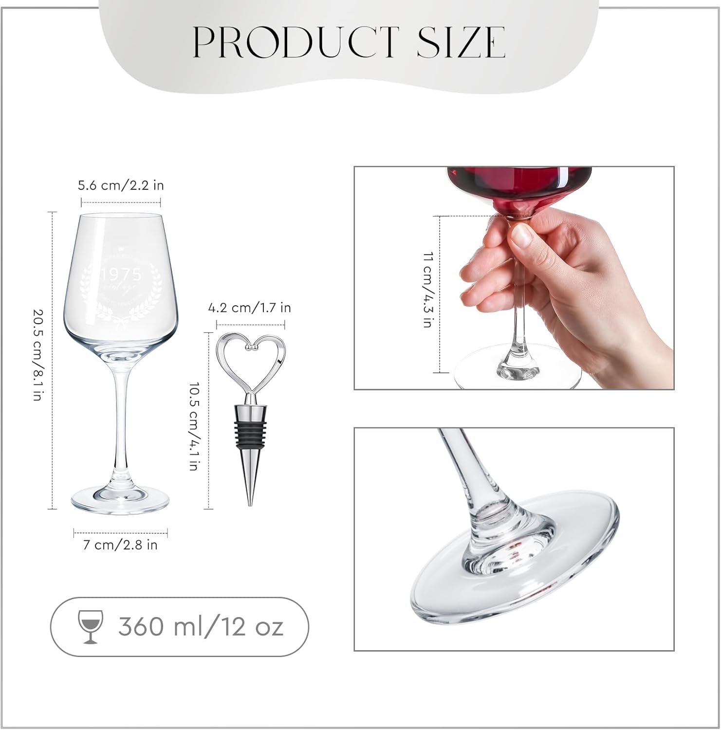 AW BRIDAL 50th Birthday Wine Glass Gift+Deep Shadow Boxes