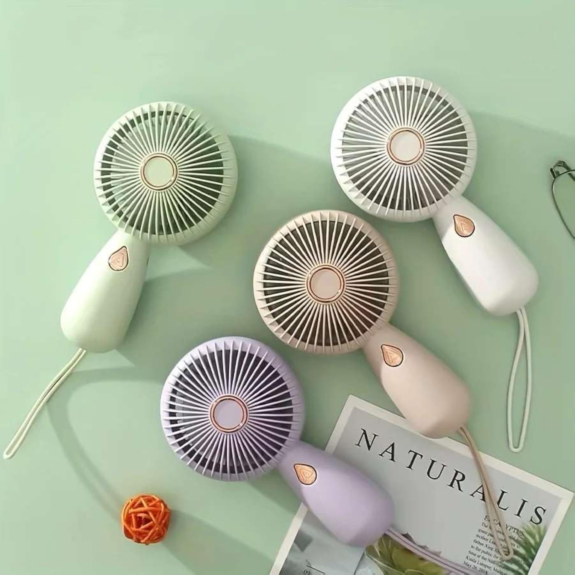 Portable Handheld Fan, USB Rechargeable with Whisper-Quiet Operation