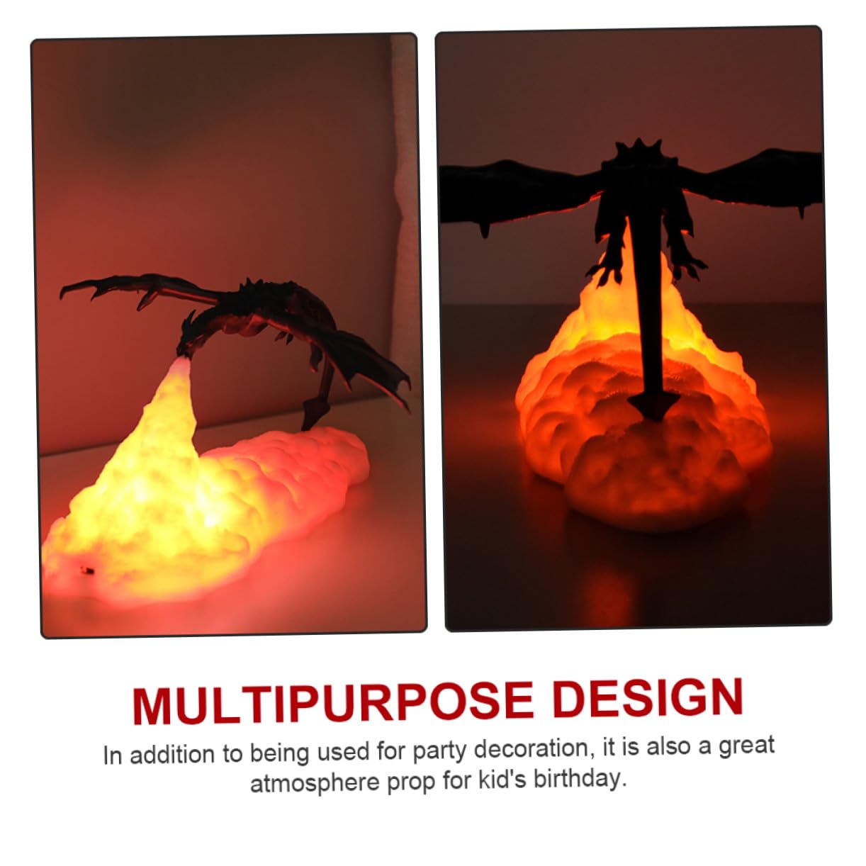 Didiseaon Lámpara LED 3d de Dinosaurio Recargable Usb, Luz Nocturna Táctil para Decoración Infantil y Fiestas, Luz LED de Mesa Creativa para Habitación, Ambiente Cálido y Relajante