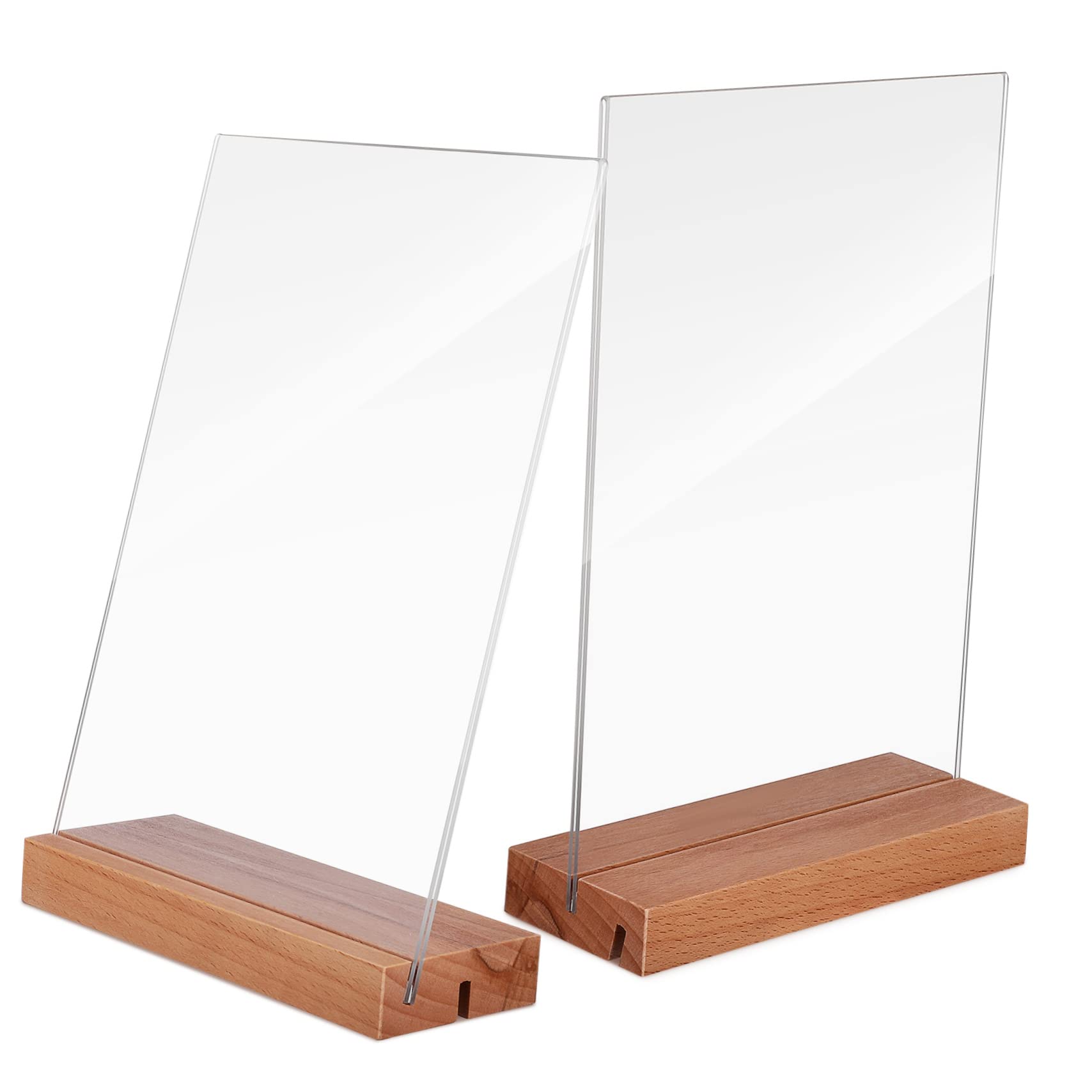 Panneaux de table acrylique transparent avec supports bois DOITOOL x2
