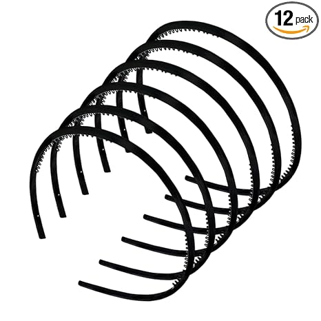 TEMPERIA (6 pcs) Hair Band For Girls Women & Kids - Stylish & Fancy Hairband Headband Cute Accessories - Black