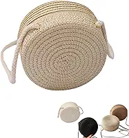 Bolsa de praia feminina de palha sintética com alça casual piscina verão