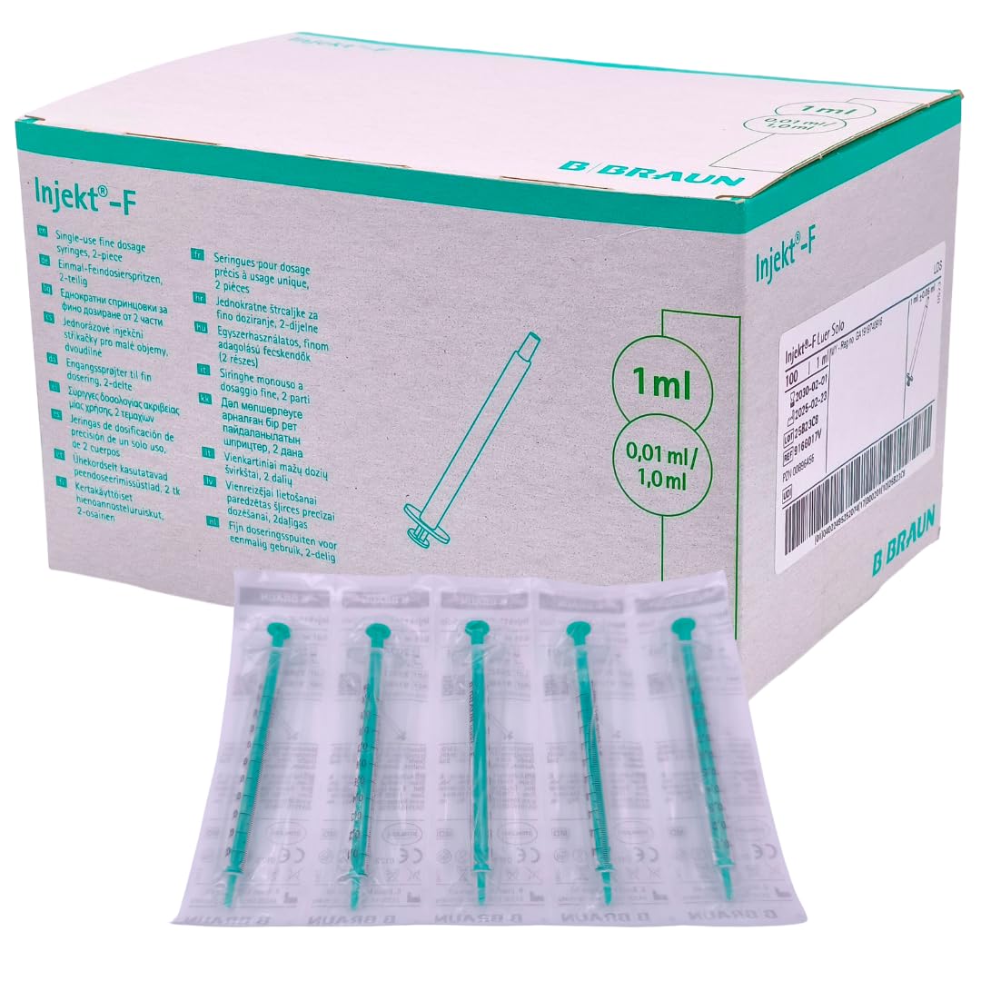 B. BRAUN Injekt-F 1 ml Zweiteilige Einmal-Feindosierungsspritze 3x 100 St I Für Klinik, Praxis, Labor I zur Injektion, Aspiration, Infusion, Ernährungstherapie I Spar-Set plus Pharma Perle give-away