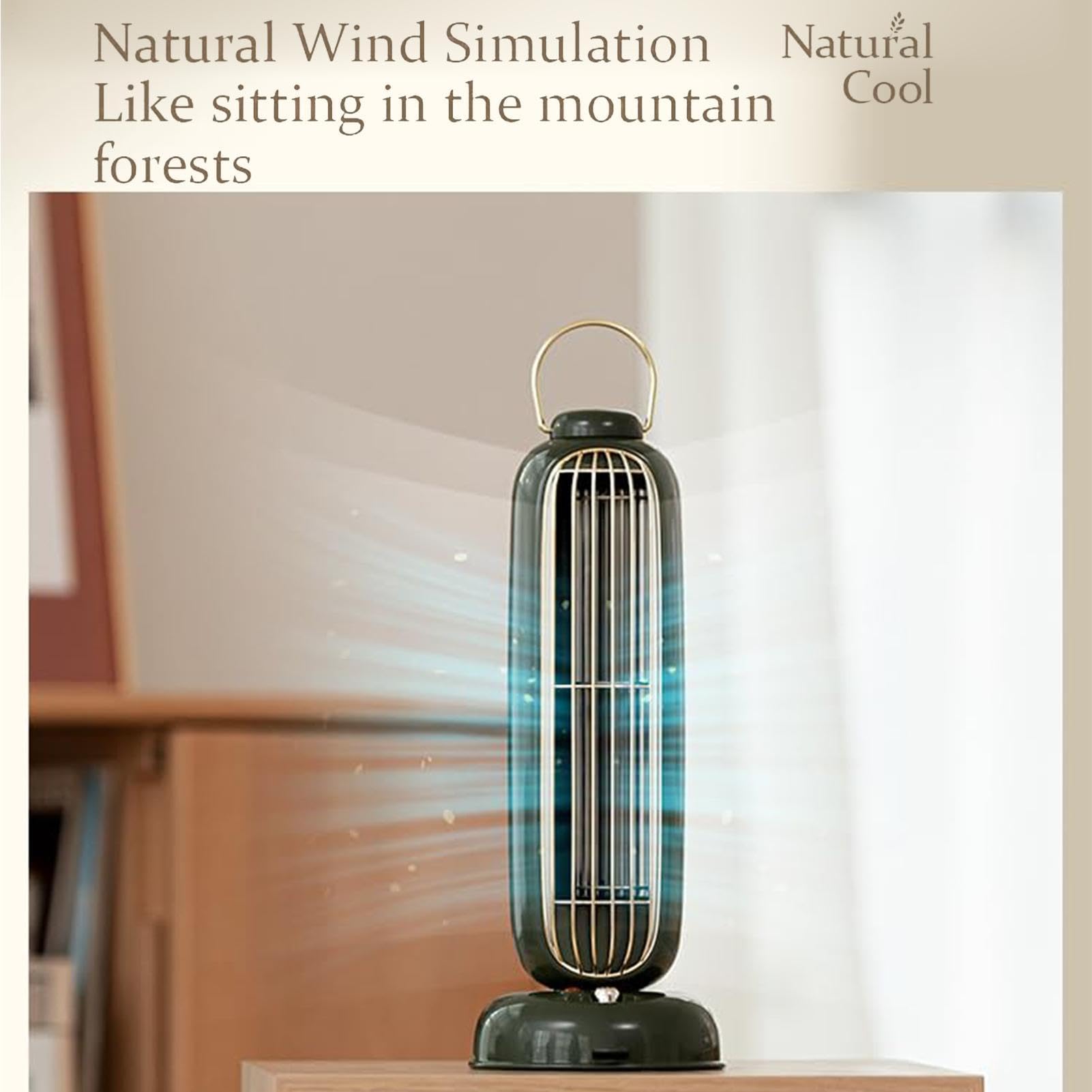 Ventilatore a Torre per la Camera da Design Senza Pale A 3 Velocità E Bassa | Ventilatore Oscillante Da Per Camera Da , Ufficio, Soggiorno, Dormitorio, Casa, Interno, Scrivania, Sonno