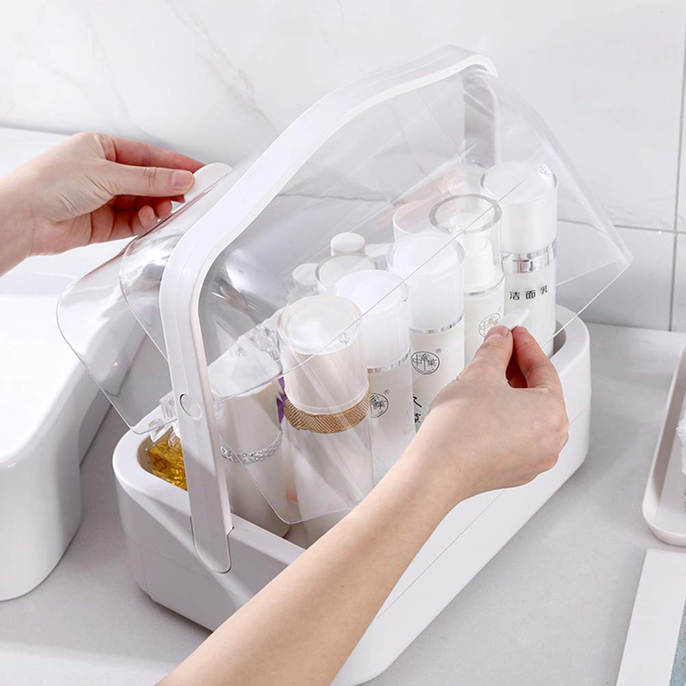Caja Organizador De Maquillaje, Organizador De Cosméticos, Compartimento De Almacenamiento De Cosméticos con Múltiples Funciones Saludable