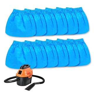 12 Pack VRC2 Cloth Filter Fit for Armor All AA155 AA256 AA255 2.5 Gallon Shop VAC Microlined, Compatible with Vacmaster 1.5 to 3.2 Gallon Wet/Dry Vacuums - Amazon product rated Grade A