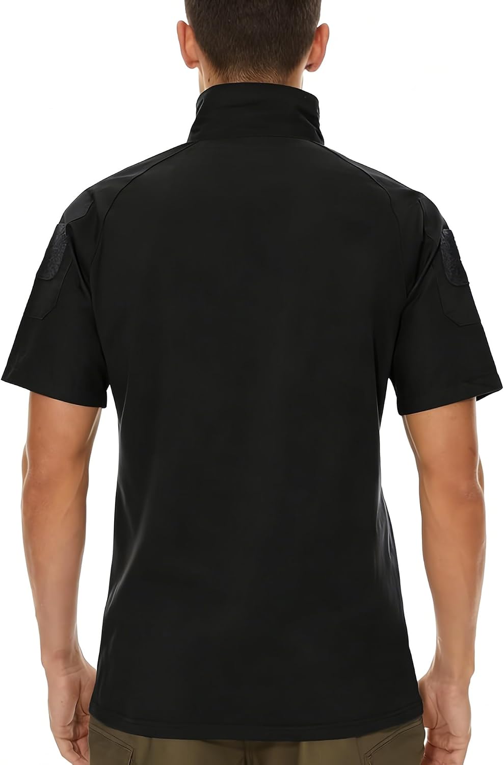 2 Pcs Men's Tactical Combat Short Sleeve Shirt Military Army with 4/1 Zip Paintball Airsoft Outdoor Shirts