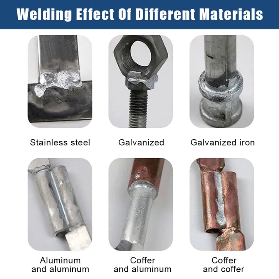 Varillas de soldadura de aluminio de baja temperatura y fácil fusión: varillas de soldadura con núcleo de polvo de 78 mm for reparación de cobre, hierro y acero inoxidable.(50PCS)