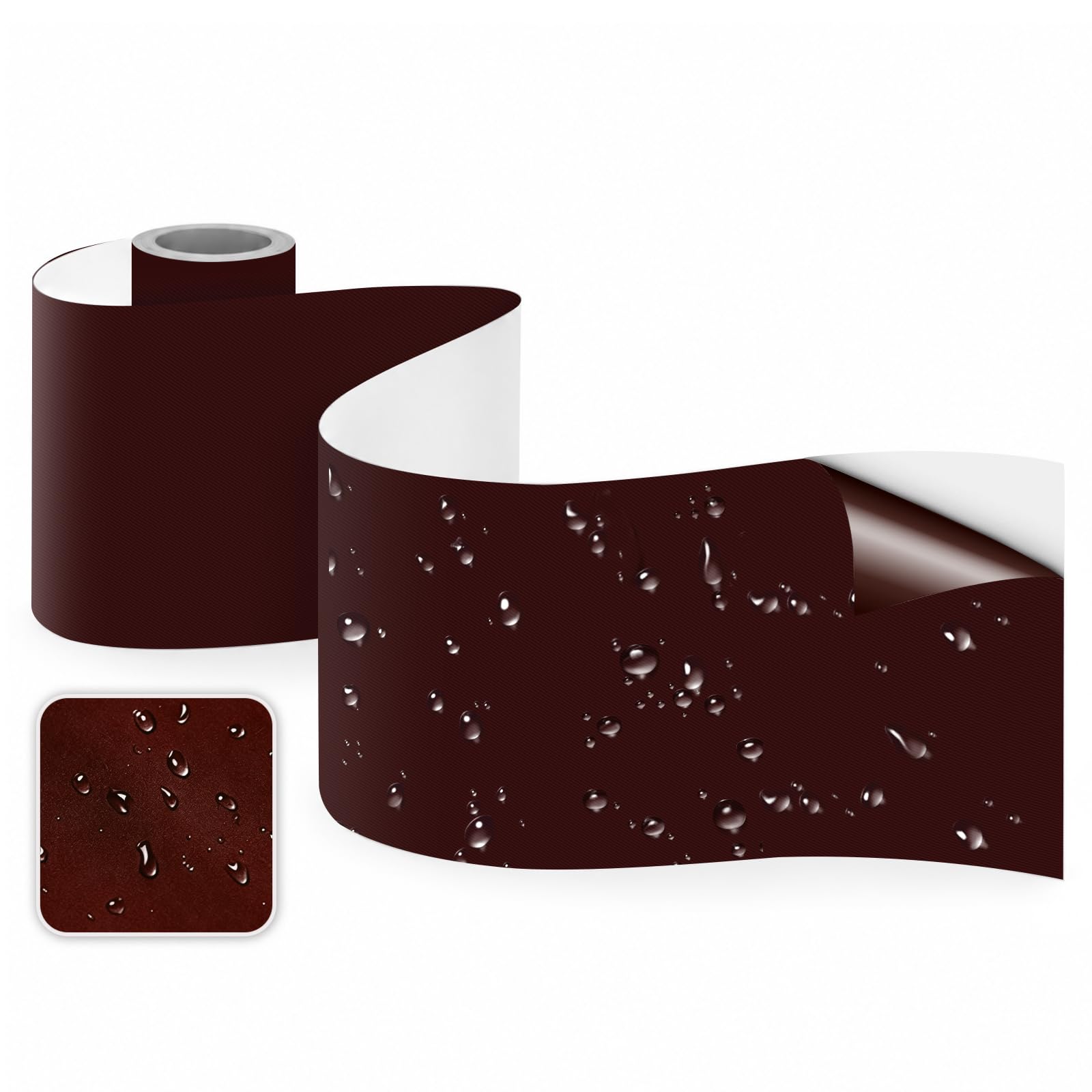 Skystuff Self-Adhesive Fabric Tent Repair Tape, Heavy Duty Waterproof Nylon Repair Patches for Tent, Clothes, Down Jacket, Sleeping Bag, Camping Outdoor Gear, Instant Strong Fix, 10x160cm, Wine Red