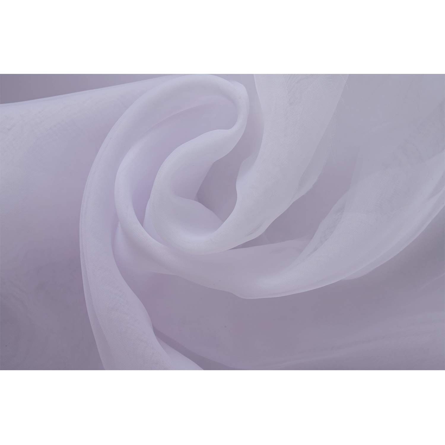 Cetornie Organza Fabric Pure White Voile Dress Fabric Tulle Fabric for Wedding Dress, Fashion, Crafts, Decorations (1m x 150cm)
