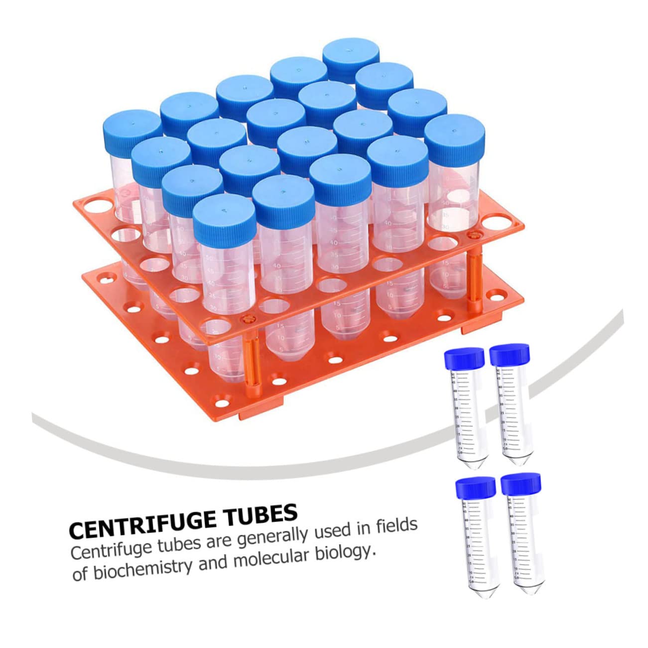 PLAFOPE 50 Pcs Cono De Tubo Centrífugo Tubo Científico Tubo De Ensayo Cónico Tubos De Experimentación Tubo Graduado Tubos De Centrífuga De Ciencia El Plastico Tubo Plástico Con Escala