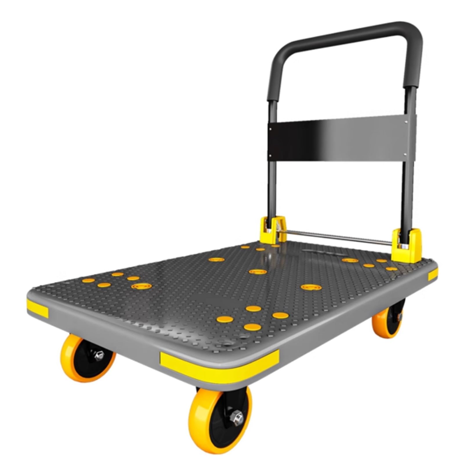 LKLNKVL Handcart, With Swivel Wheels, 400kg/880lbs Load Capacity, Easy to Store, Suitable for Home and Commercial Use(Gray)