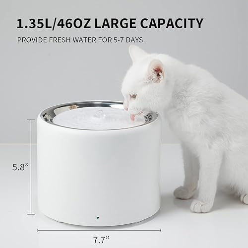 Miniatura 6 de PETKIT Wireless Pump Pet Smart Water Fountain Dog Cat Stainless Steel Water Fountain App Control Ultra Quiet Smart Pet Water Dispenser for Cats Dogs