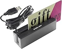 Vista 2 de Etekjoy, MagStripe, lector de tarjetas de banda magnéticas de 3 vías con USB, para punto de venta