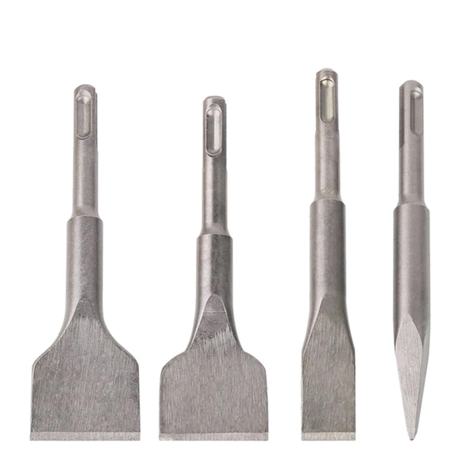 Juego de cinceles Martillo Cincel Martillo de mampostería Punta Ranura Cincel Plano Broca for baldosas Cemento Hormigón Ladrillo Piedra(4PCS)