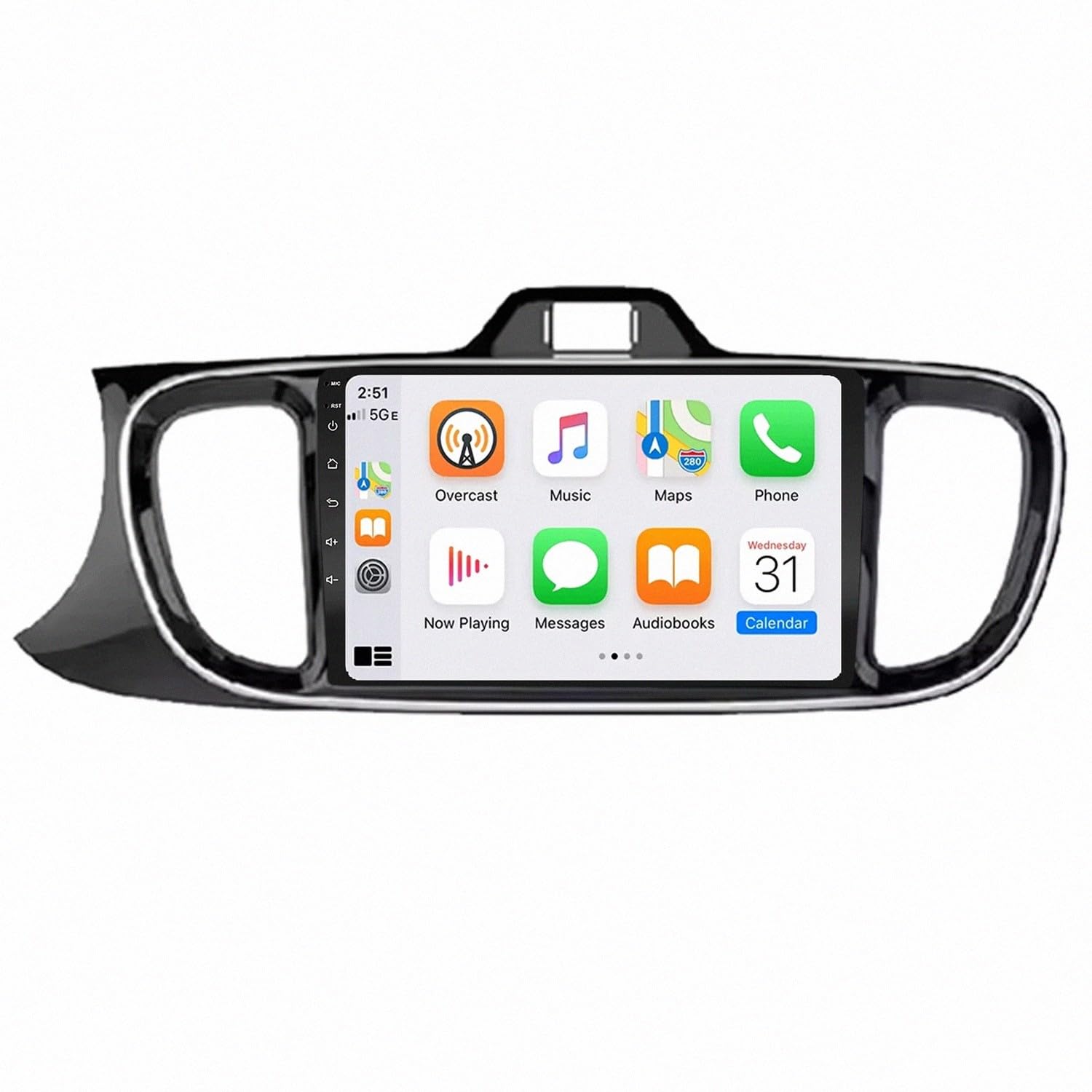 Radio Coche 2 DIN 4G+64G para Kia Soluto 2018 con Mirror Link y Bluetooth 8