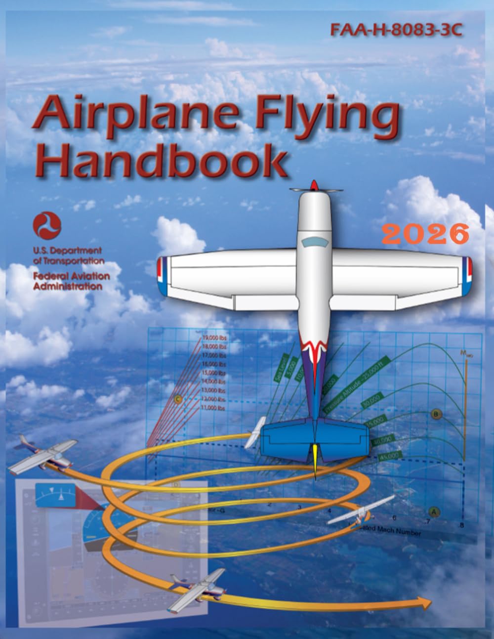 Airplane Flying Handbook FAA-H-8083-3C: Pilot Flight Training Study Guide 2026 (Color Print)