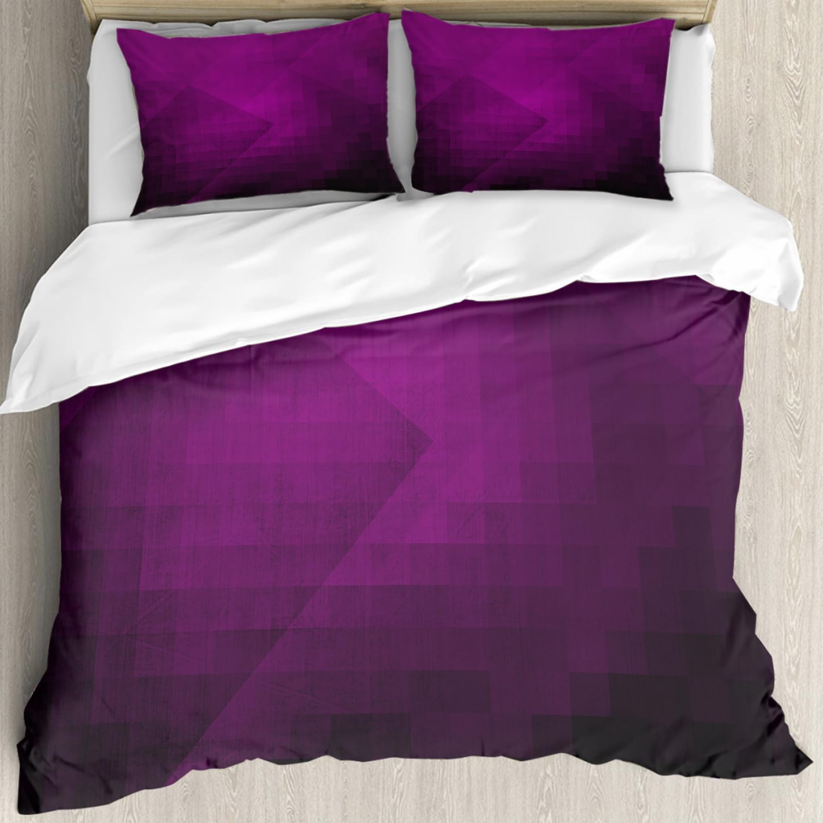 Housse de couette anti-allergique aubergine 228x264 cm pour un sommeil sain sans acariens