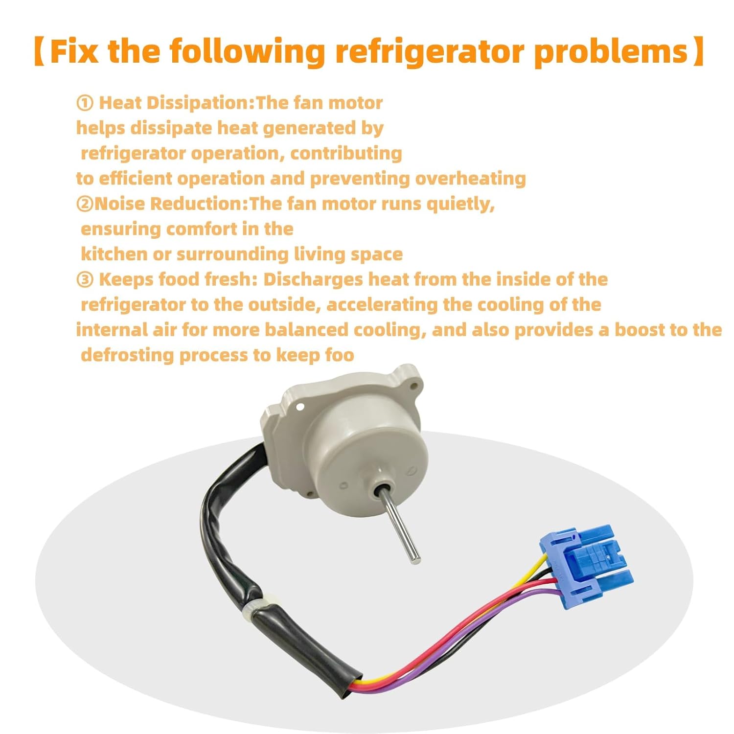 EAU65058302 Refrigerators Condenser Fan Motor Compatible with LG Kenmore,Replacement Motors Parts Number EAU64843805 EAU63103301 EAU65058313 EAU65058502