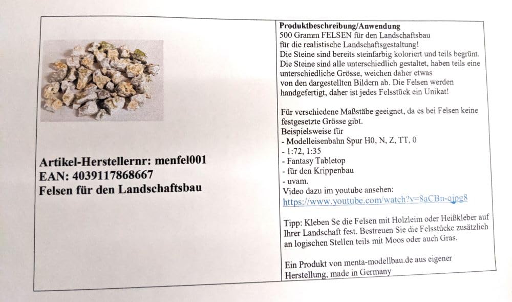 Rocce per paesaggistica, 500 grammi
