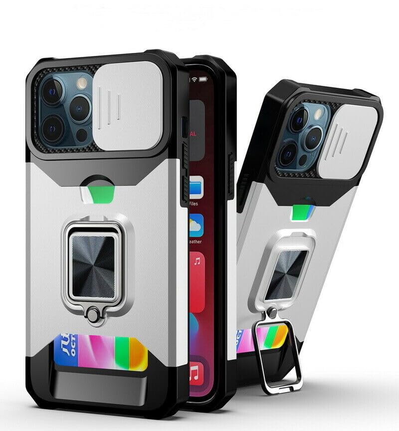 Coque Samsung A04S argent silicone rigide avec béquille de protection antichoc