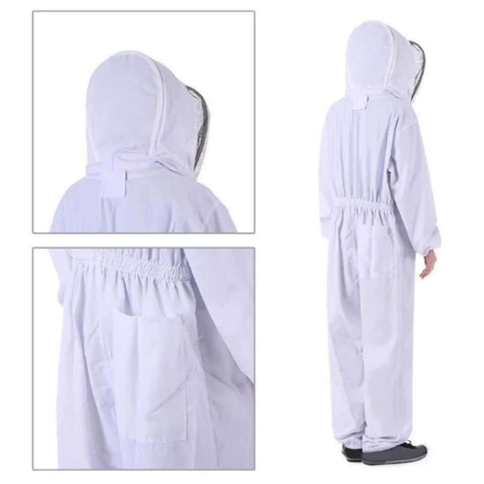 Costume D'apiculteur Combinaison de Protection Globale, Vêtements de Protection D'apiculteur avec Voile Capuche Chapeau Protection Vêtements D'apiculteur Professionnel Costume