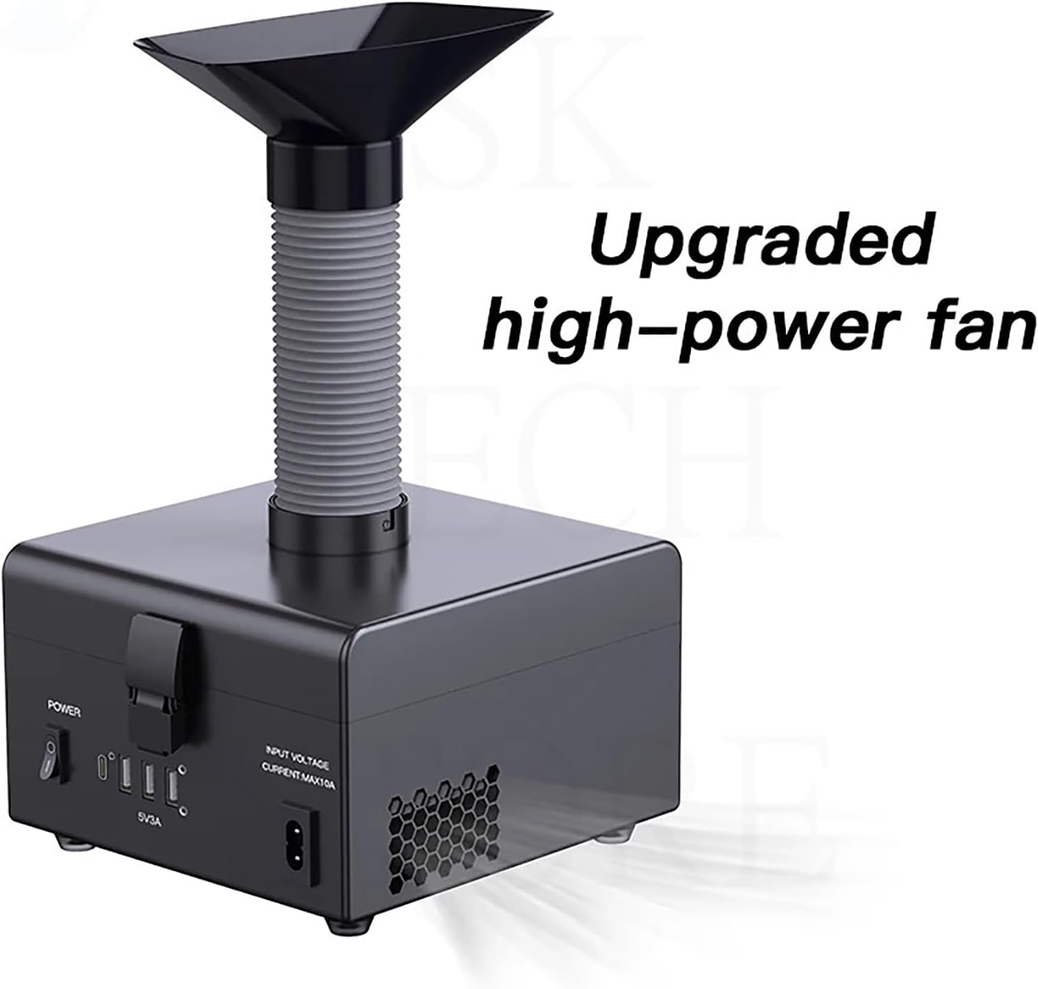 McbeAn Desktop Soldering Smoke Extractor, Smoke Absorber with LED Display and USB Interface, Infinitely Adjustable Wind Speed, HEPA+Activated Carbon Filter Layer, for DIY