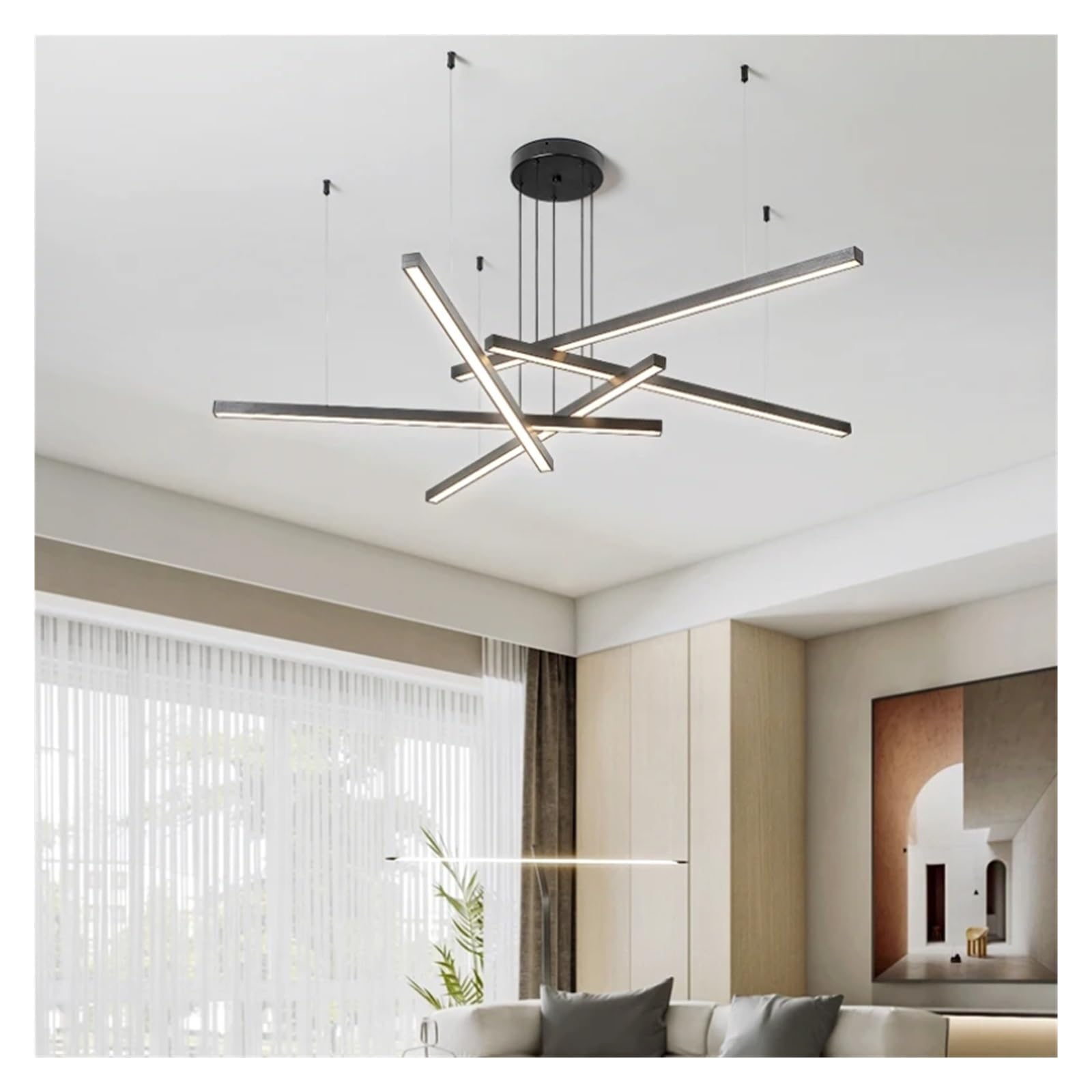 Suspension LED or et noir solution d'éclairage chic contre le manque de lumière - 8