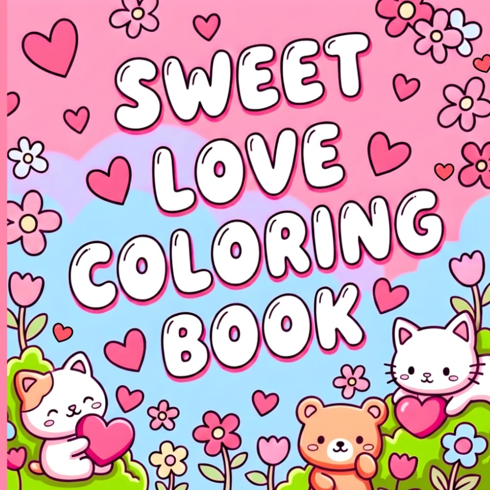 Sweet Love Coloring Book: Bold & Easy Pages of Cozy Spaces, Gentle Romantic Scenes, and Feel-Good Designs for Adults & Teens