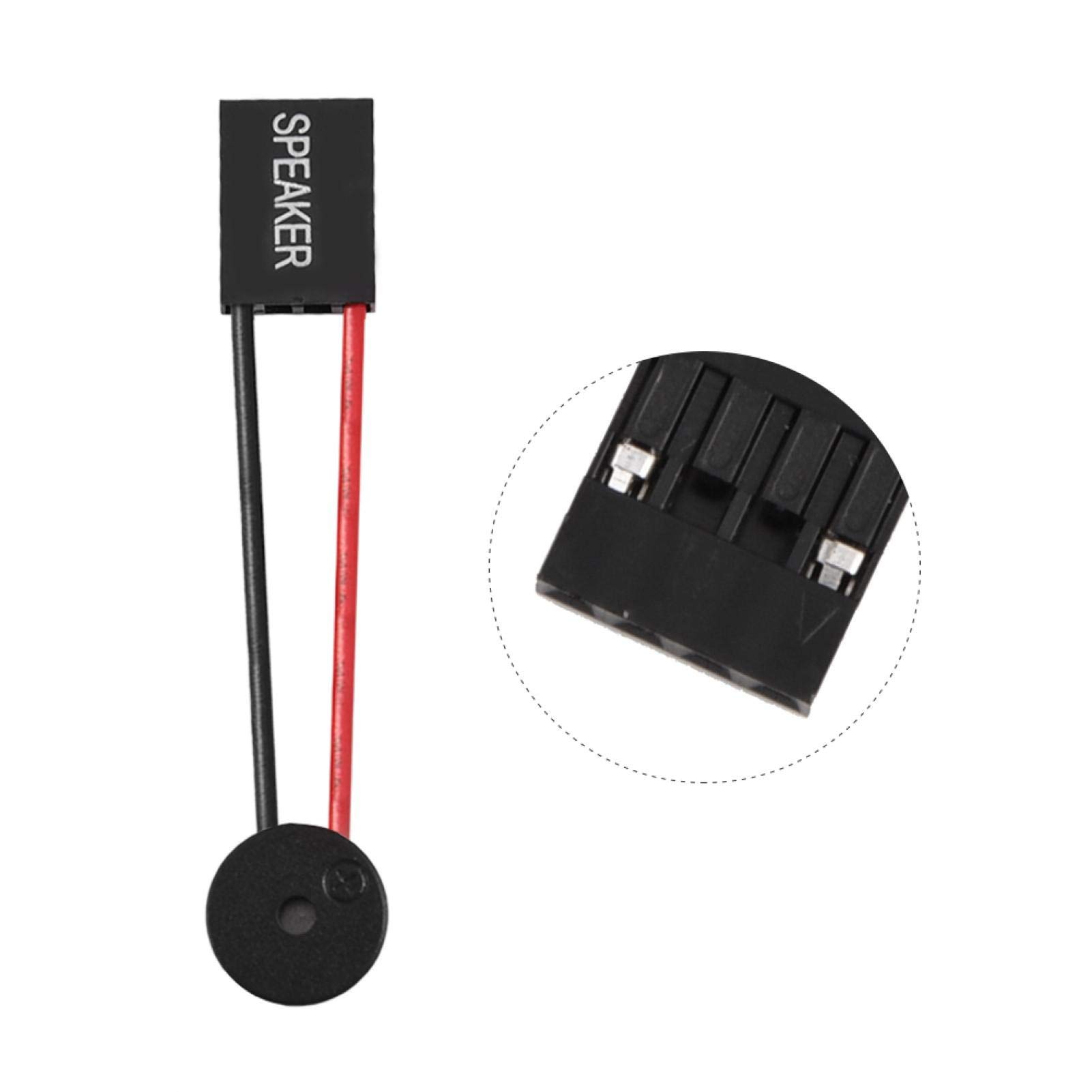 PUSOKEI 10 pz Desktop PC Computer Mainboard Case Beep Buzzer Speaker Connector Plug, 4 Pin Mainboard Connector for Internal Cable Tidy