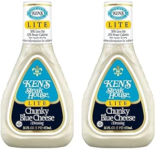 Ken's Steak House Lite Chunky Blue Cheese Dressing (16 Fl Oz, Pack of 2)